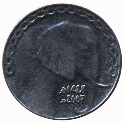 Алжир 5 динаров 2007 год - Слон