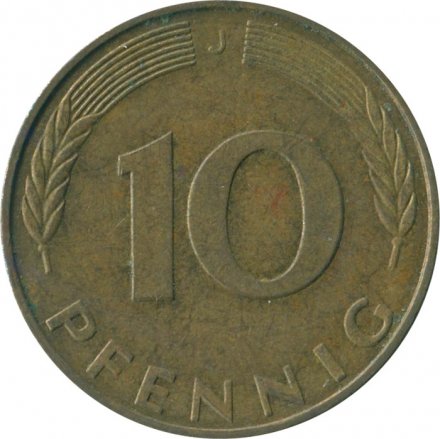 ФРГ 10 пфеннигов 1990 год (J)