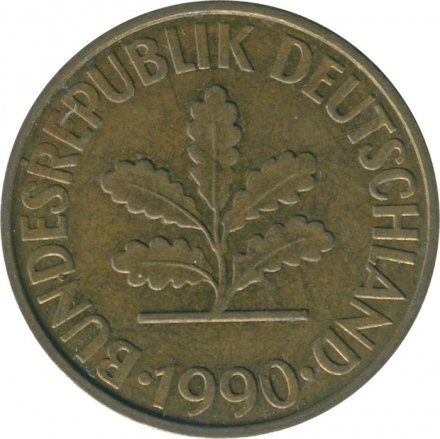 ФРГ 10 пфеннигов 1990 год (J)