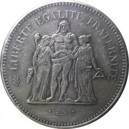 Франция 50 франков 1976 год
