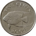 Бермудские острова 5 центов 2009 год - Ангел-королева