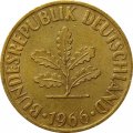 ФРГ 10 пфеннигов 1966 год - D