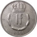 Люксембург 1 франк 1966 год