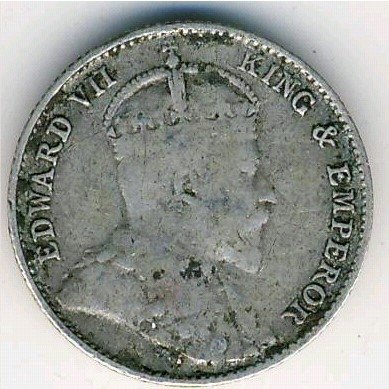 Цейлон 10 центов 1910 год