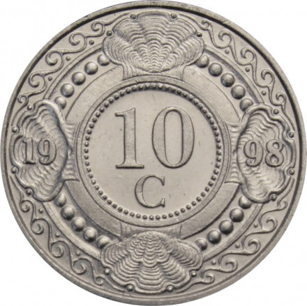 Антильские острова 10 центов 1998 год