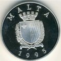 Мальта 5 лир 1995 год