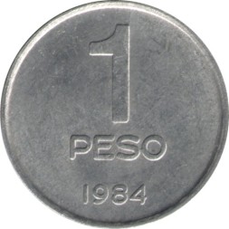 Аргентина 1 песо 1984 год