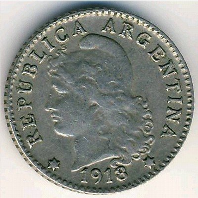 Аргентина 5 сентаво 1918 год