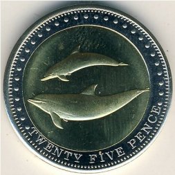 Тристан-да-Кунья 25 пенсов 2008 год