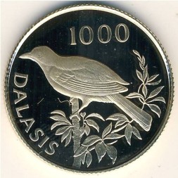 Гамбия 1000 даласи 1987 год