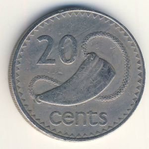 Фиджи 20 центов 1974 год