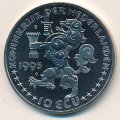 Нидерланды 10 экю 1995 год - 50 лет освобождению. Королева Вильгельмина