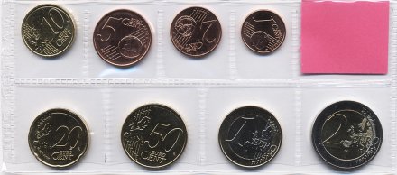 Набор из 8 евромонет Кипра 2015 год