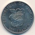 Конго 100 франков 1994 год