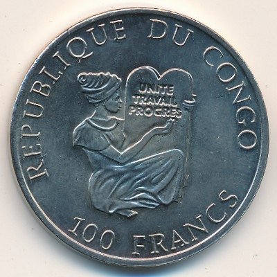Конго 100 франков 1994 год