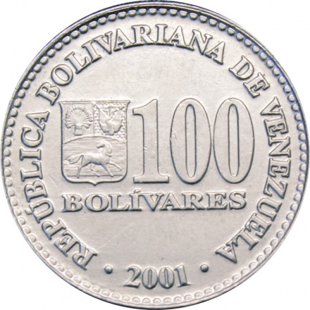 Венесуэла 100 боливаров 2001 год - Симон Боливар