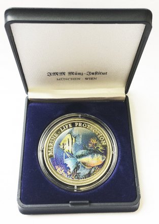 Либерия 1 доллар 1996 год - Защита Морской Жизни