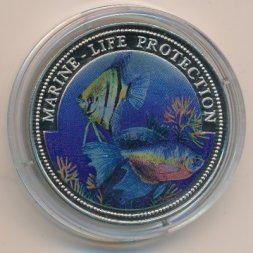Либерия 1 доллар 1996 год - Защита Морской Жизни