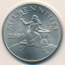 Либерия 10 долларов 2000 год