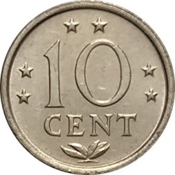 Антильские острова 10 центов 1980 год
