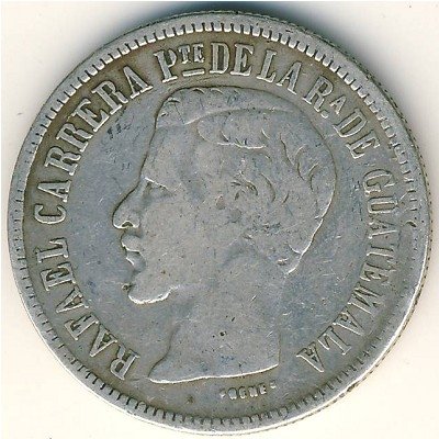 Гватемала 2 реала 1861 год