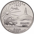 США 25 центов 2006 год - Штат Небраска (D)