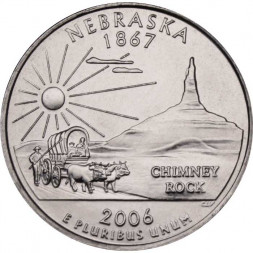 США 25 центов 2006 год - Штат Небраска (D)