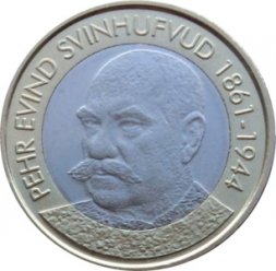 Финляндия 5 евро 2016 год - Пер Эвинд Свинхувуд (1931-1937)