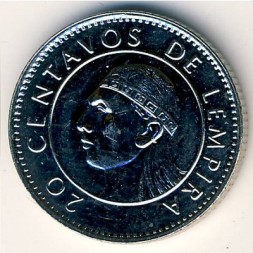 Монета Гондурас 20 сентаво 1994 год