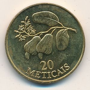 Мозамбик 20 метикал 1994 год