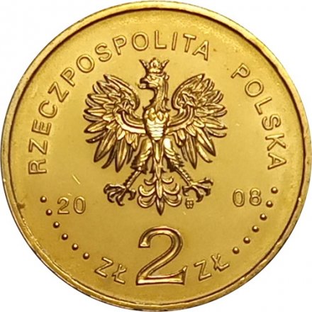 Польша 2 злотых 2008 год - 450 лет Почты Польши