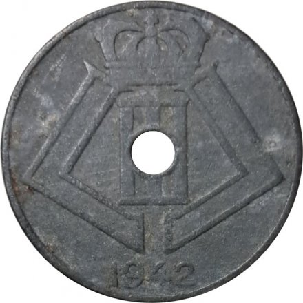 Бельгия 5 сантимов 1942 год BELGIE - BELGIQUE