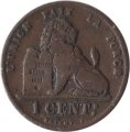 Бельгия 1 сантим 1902 год DES BELGES 