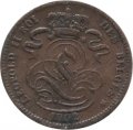 Бельгия 1 сантим 1902 год DES BELGES 