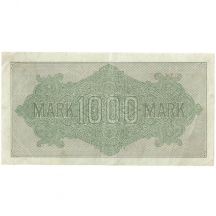 Веймарская Республика 1000 марок 1922 год - Красный номер - VF-XF