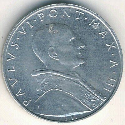 Ватикан 5 лир 1965 год