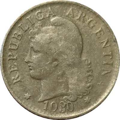 Аргентина 5 сентаво 1930 год