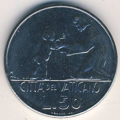 Ватикан 50 лир 1978 год - Папа Павел VI