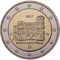 Германия 2 евро 2017 год - Рейнланд-Пфальц (Порта Нигра, г.Трир)