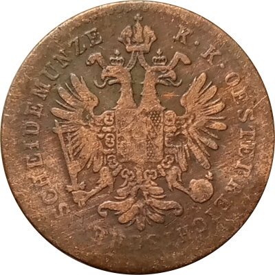 Австрия 1 крейцер 1859 год (B)