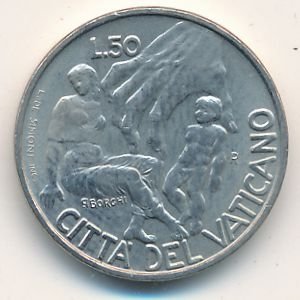 Ватикан 50 лир 1998 год