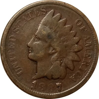 США 1 цент 1887 год