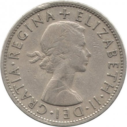 Великобритания 1/2 кроны 1955 год