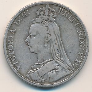 Великобритания 1 крона 1890 год