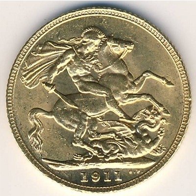 Великобритания 1 соверен 1911 год