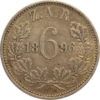 ЮАР 6 пенсов 1896 год