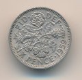 Великобритания 6 пенсов 1959 год