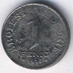 Польша 1 фениг 1918 год
