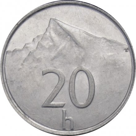 Словакия 20 геллеров 1996 год 