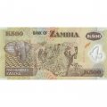 Замбия 500 квача 2009 год - Орлан-крикун. Баобаб. Слон UNC
